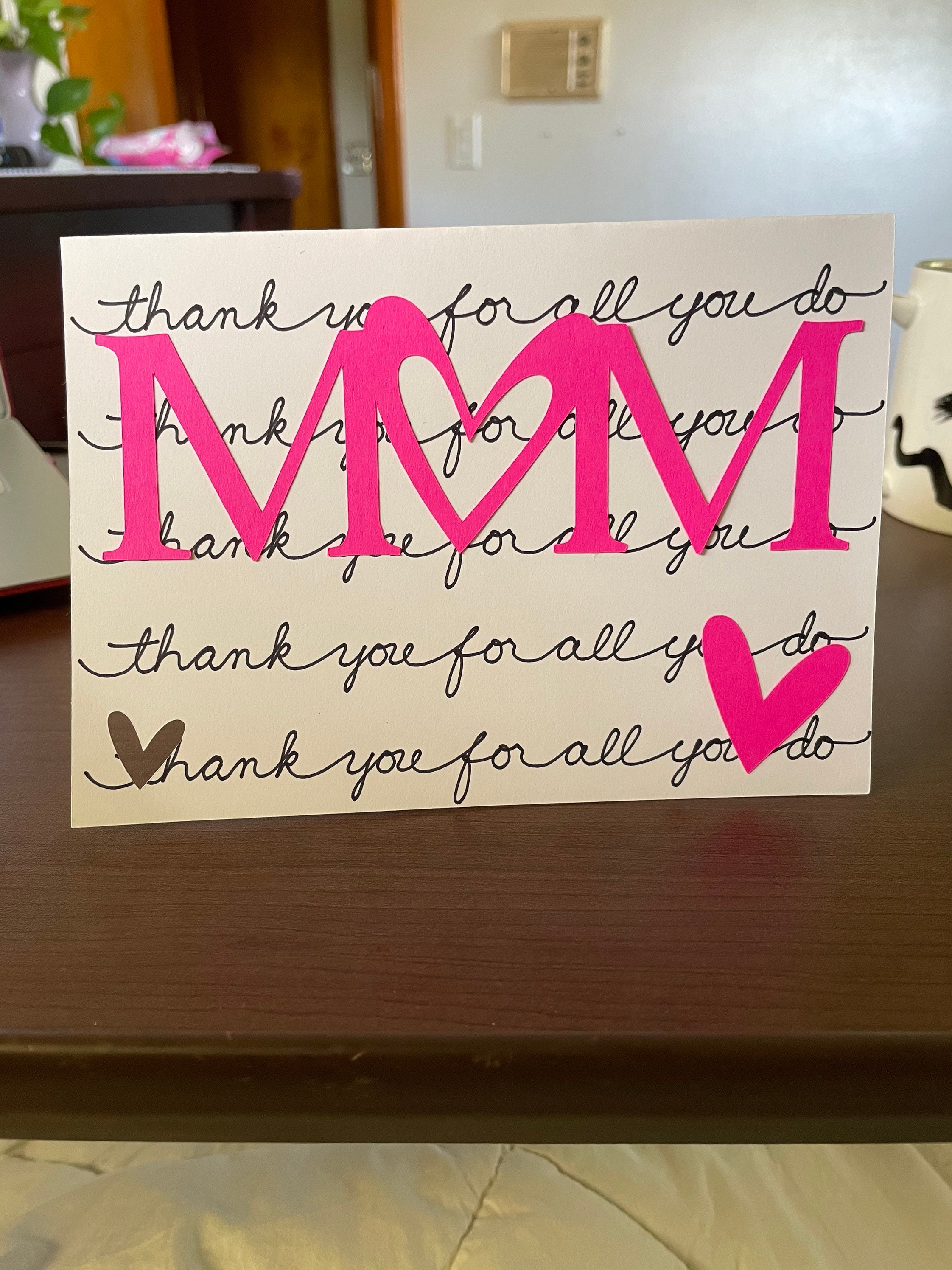 Thank You Mom Card - Etsy
