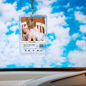 Direct Print, Hanging Car Pictures Frames, Acrylic Rearview Music Mirror Hanging Accessory,