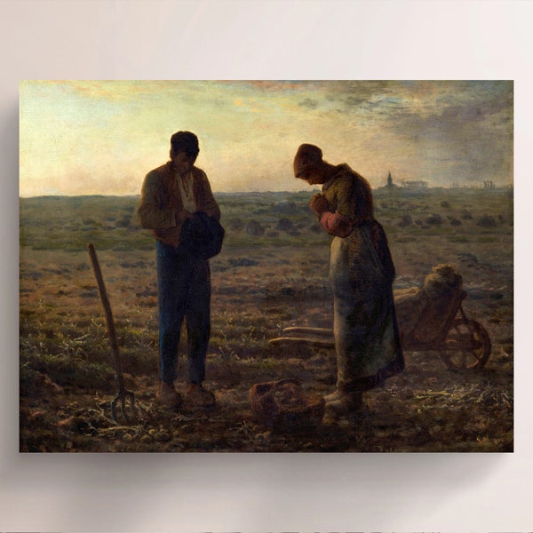 The Angelus Painting Etsy