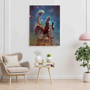 Hubble Telescope Pillars Of Creation Eagle Nebula M16, Canvas Art Print J_939 Bild 3