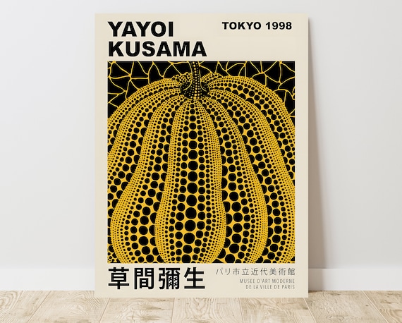 Yayoi Kusama Pumpkin Art Print: Yellow Dots Exhibition Poster