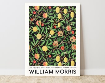 William Morris Tropical Fruits Vintage Exhibition Canvas Art Print  J_343