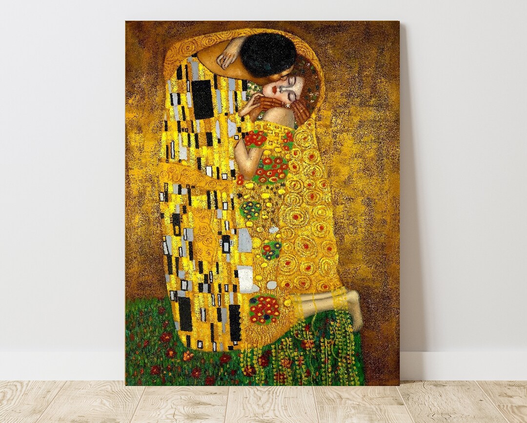 Gustav Klimt : the Kiss (1907), Vintage Canvas Art Print J_570 - Etsy