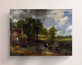 John Constable, The Hay Wain (1821), Vintage Canvas Art Print  J_658