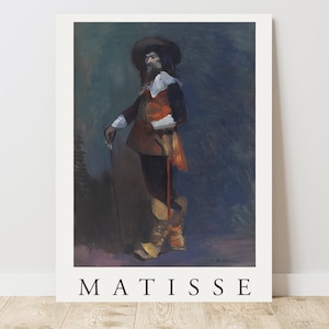 Matisse The Musketeer, Vintage Exhibition Canvas Art Print  J_432