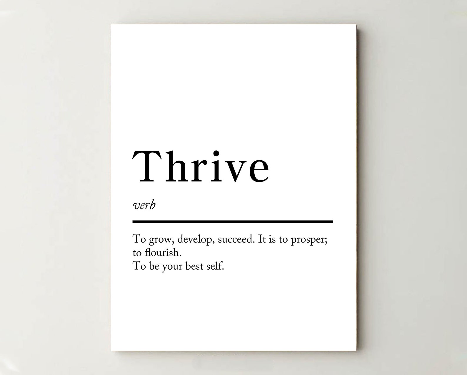Canvas Wall Art Thrive Definition Print Poster Quote Wallart Etsy
