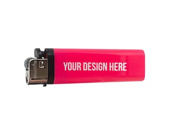 Custom Lighters, Random Color Delivery, Solid Colored Standard Flint Cigarette Lighters