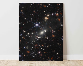 James Webb Telescope Deep Field Canvas Art Print: Cosmic Cliffs J_945