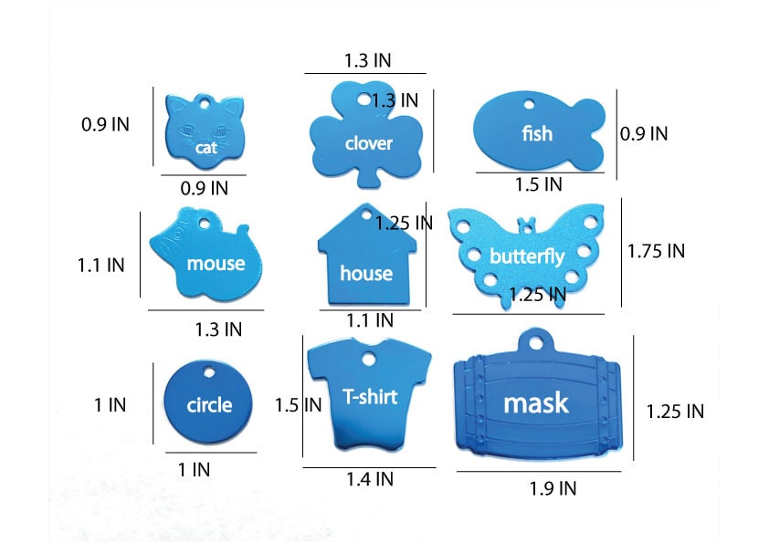 Pet ID Tag for Dog or Cat Collar up to 8 Lines of Custom Etsy