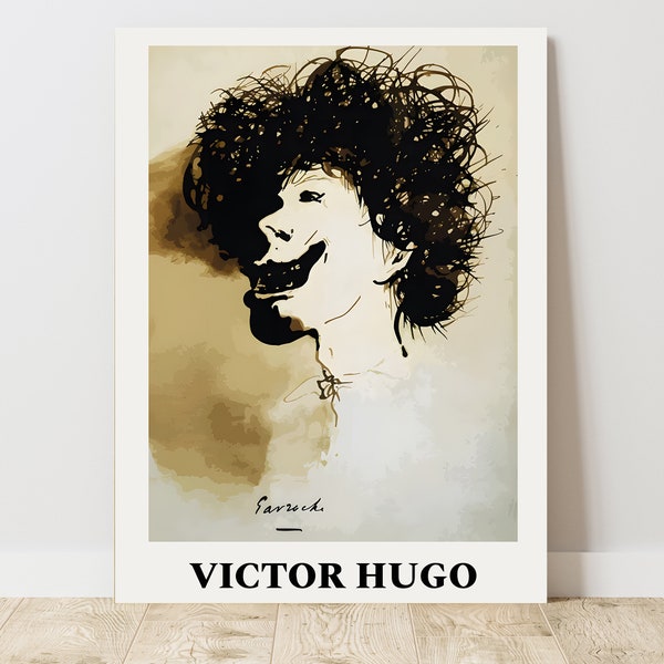 Victor Hugo Gavroche Poster, Art Print | Vintage Exhibition Canvas Print  J_447