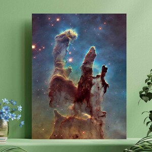 Hubble Telescope Pillars Of Creation Eagle Nebula M16, Canvas Art Print J_939 Bild 2