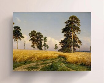 Ivan Shishkin, Rye (1878), Vintage Canvas Art Print  J_594