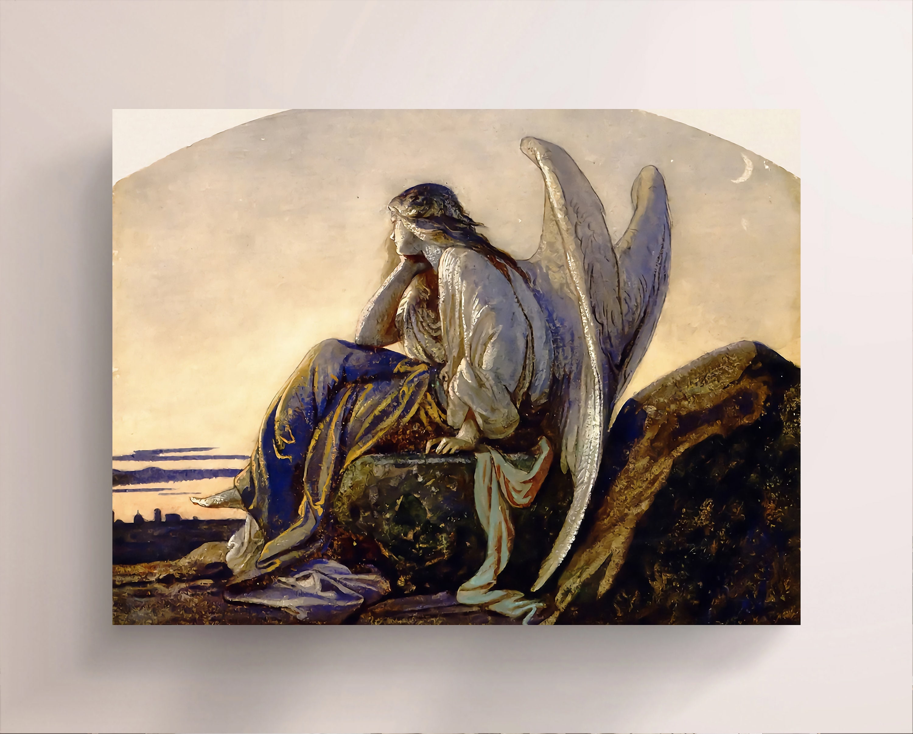Alexandre Cabanel, the Evening Angel (1848) , Vintage Canvas Art