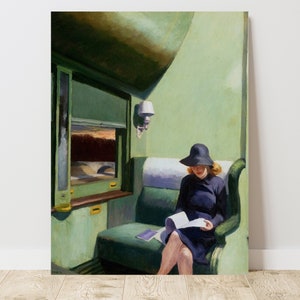 Edward Hopper, Compartment C, Car 193 (1938), Vintage Canvas Art