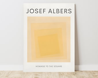 Josef Albers Homage To The Square, Vintage Exhibition Canvas Art Print  J_361