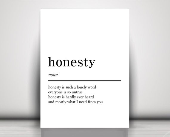 Buy Canvas Wall Art, Honesty Definition Print Poster Quote Wall-art Gift  Wall Art Online in India - Etsy
