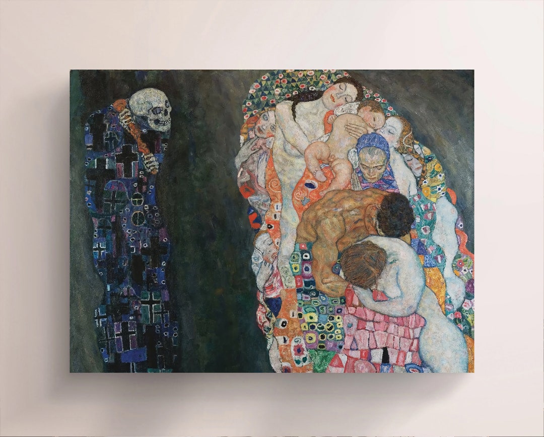 Gustav Klimt, Death and Life (1916), Vintage Canvas Art Print J_834 - Etsy