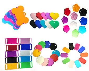 Custom Engraved Pet ID Tag: Anodized Aluminum, Dog or Cat Collar