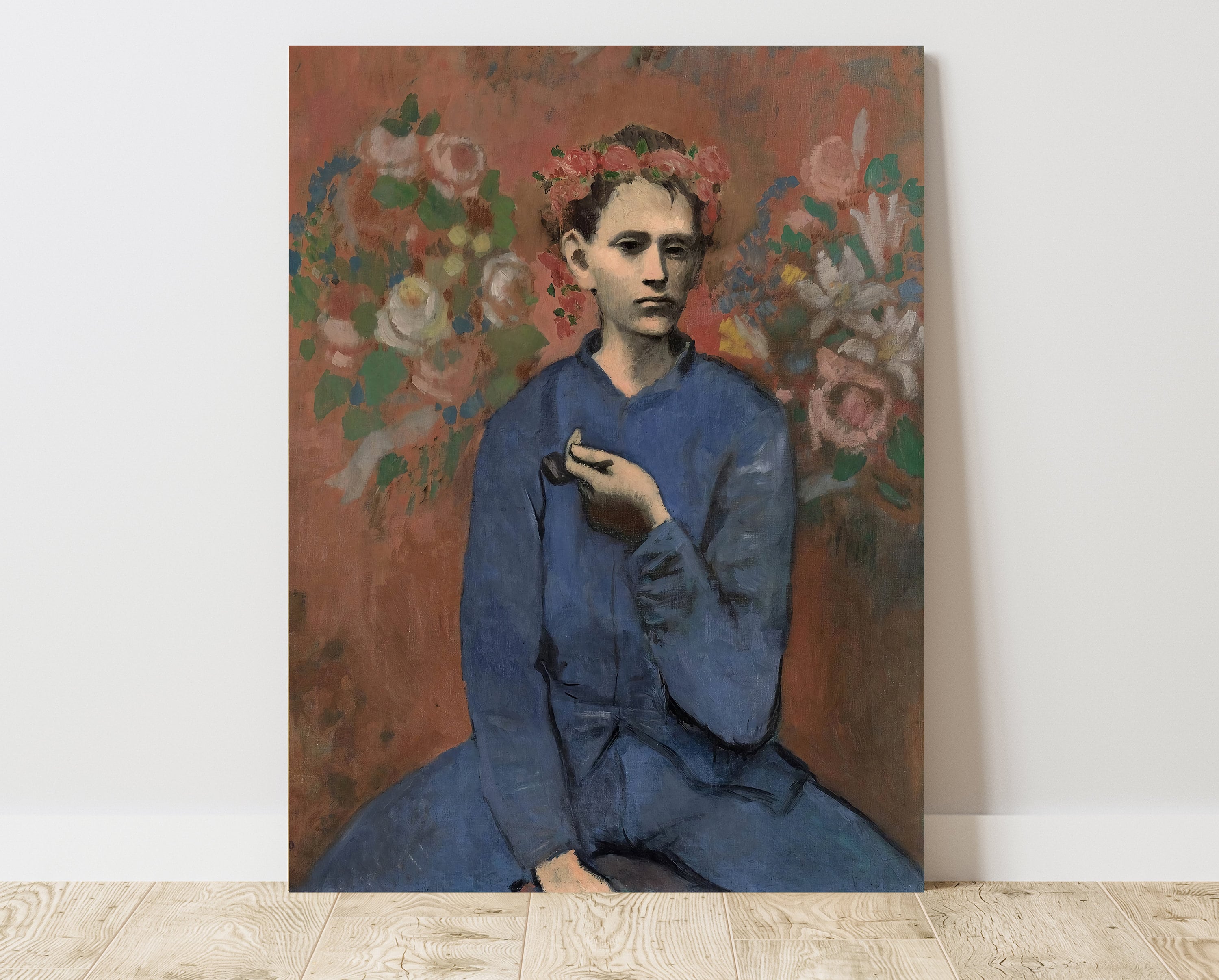 パブロ・ピカソ、Portrait of J. R. with Roses Pablo Picasso Print - 