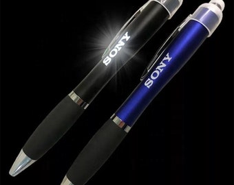Custom 3 in 1 , Engraved Stylus LED Light Up Business Pens Bulk, Stylus Customized Name Message Ballpoint Pens, Personalized Gift