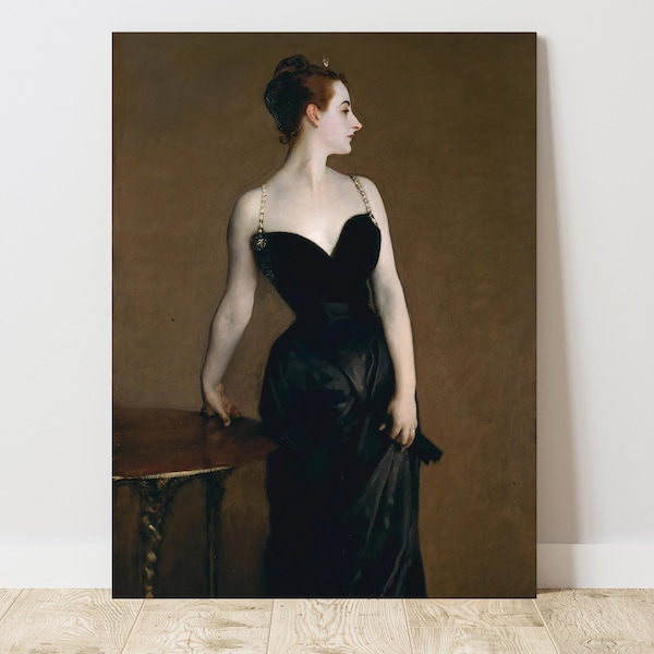 John Singer Sargent, Madame X (Madame Pierre Gautreau) (1884), Vintage Canvas Art Print  J_721