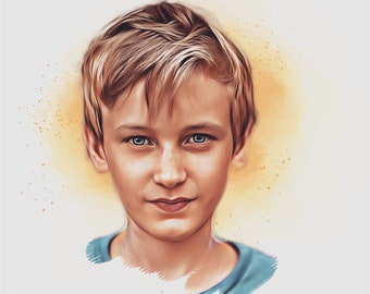 Custom Face Oil Painting Portrait from Photo on Canvas