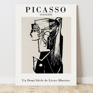 Picasso Slyvette Sketch, Art Print | Vintage Exhibition Canvas Print  J_452