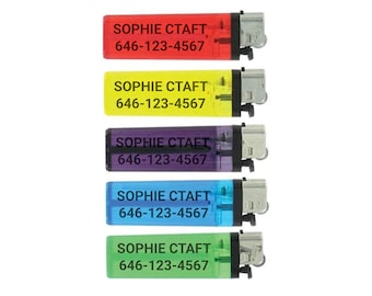 Custom Lighters, Random Color Delivery, Solid Colored Standard Flint Cigarette Lighters