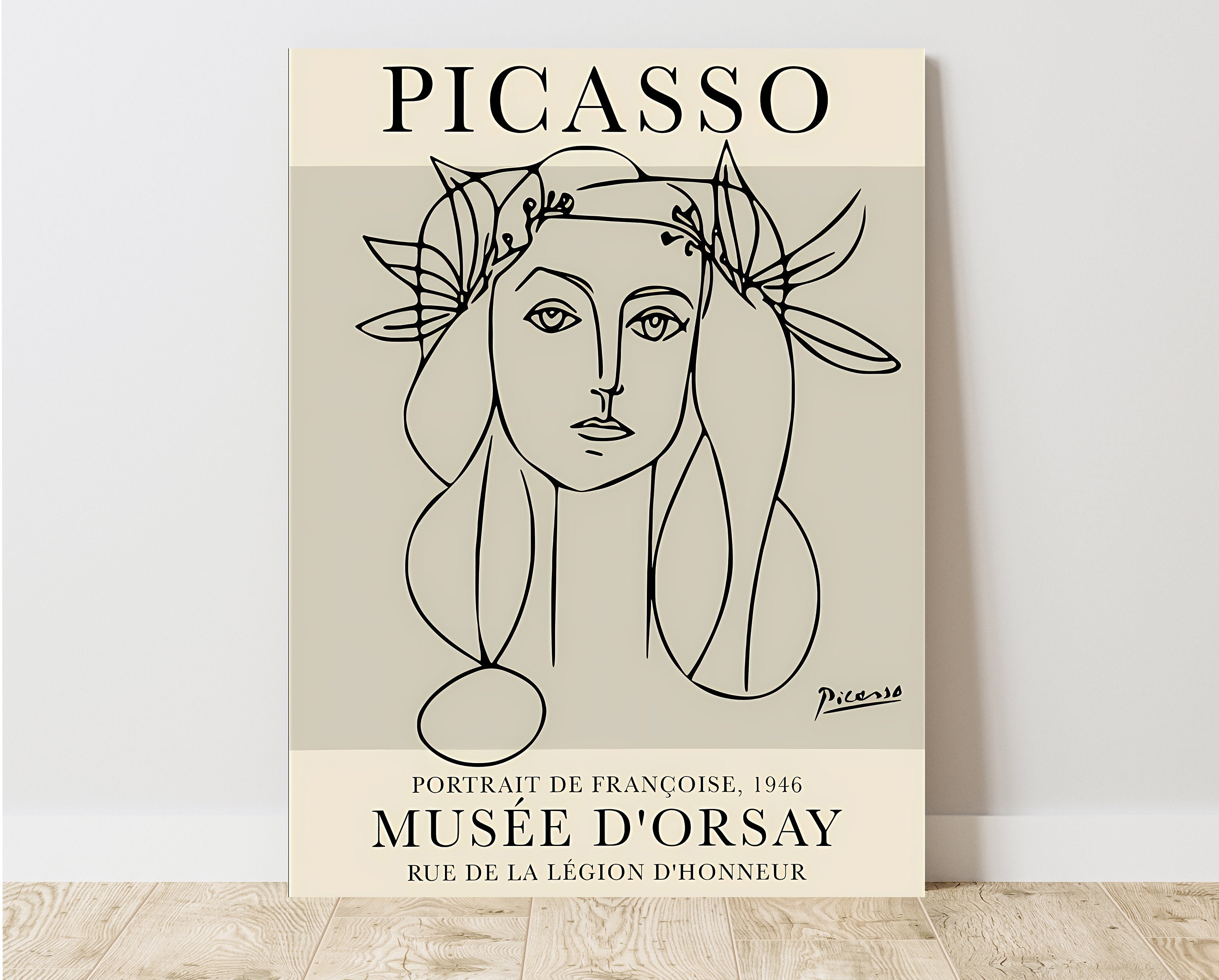 Picasso Francoise Gilot Portrait: Vintage Sketch Art Print J_159