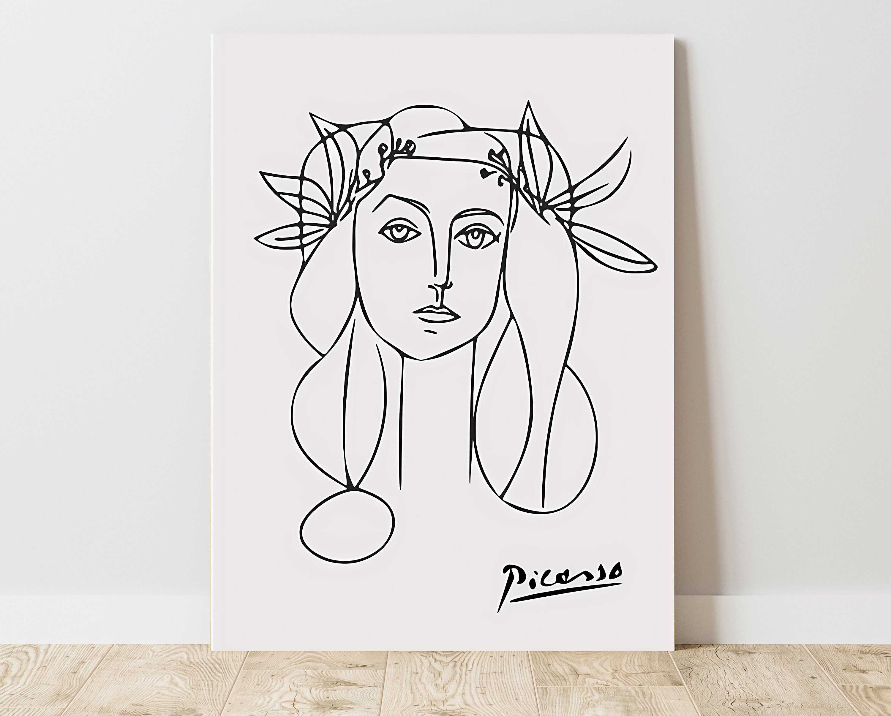 Picasso Francoise Gilot Portrait: Vintage Exhibition Canvas Art
