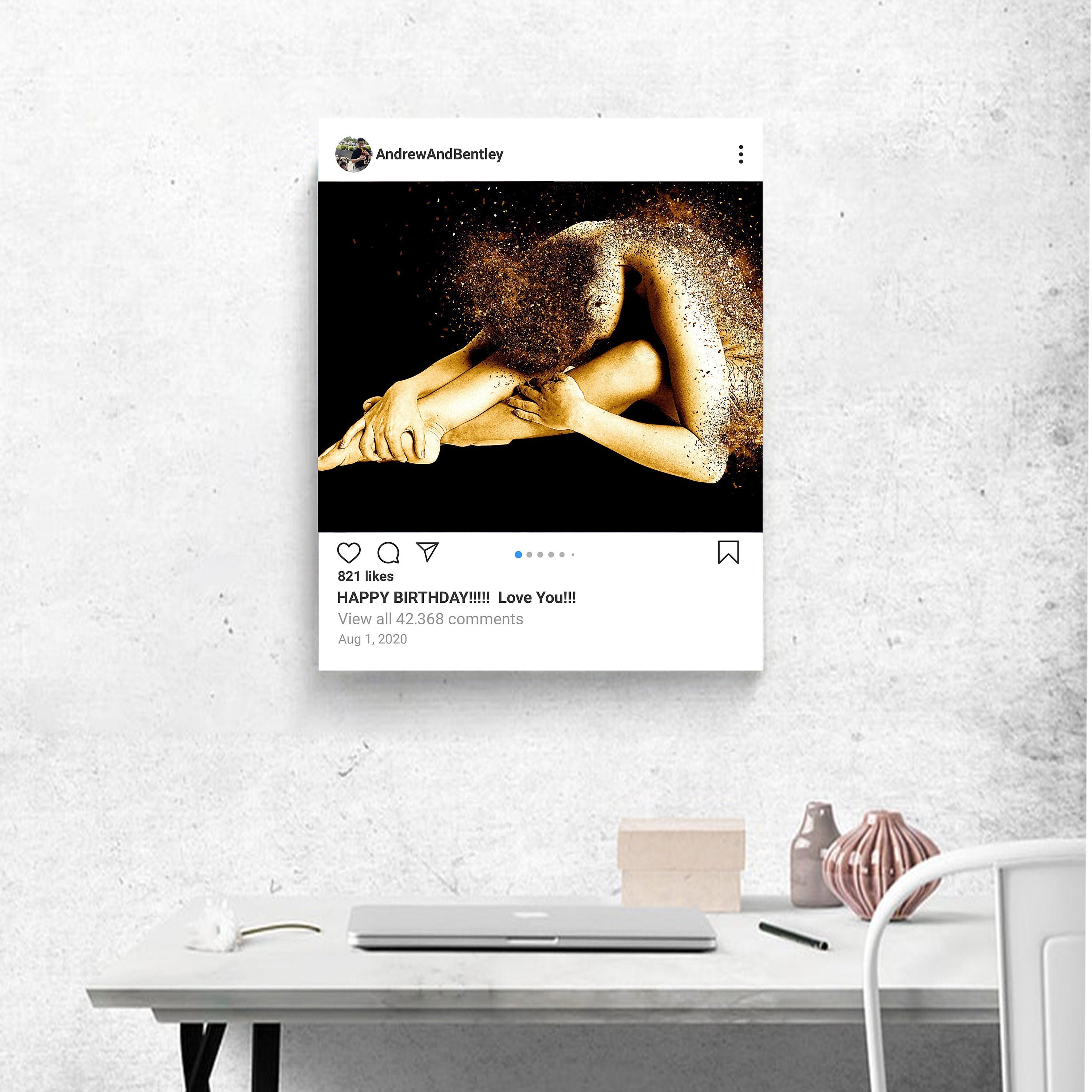 Custom Canvas Instagram Style Prints Photo To Canvas Family | Etsy