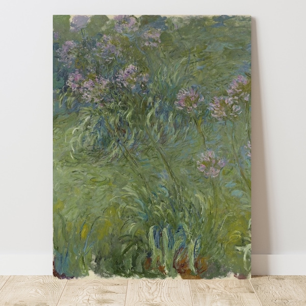 Claude Monet, Agapanthus (1914), Vintage Canvas Art Print  J_808