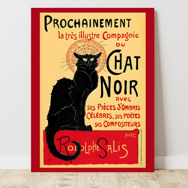 Le Chat Noir - 1896, Art Print | Vintage Exhibition Canvas Print  J_454