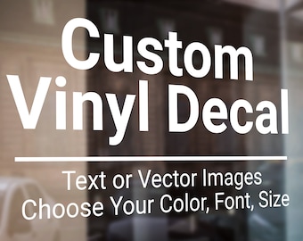 Custom Glossy Vinyl Decal: Personalized Text, Image, Logo