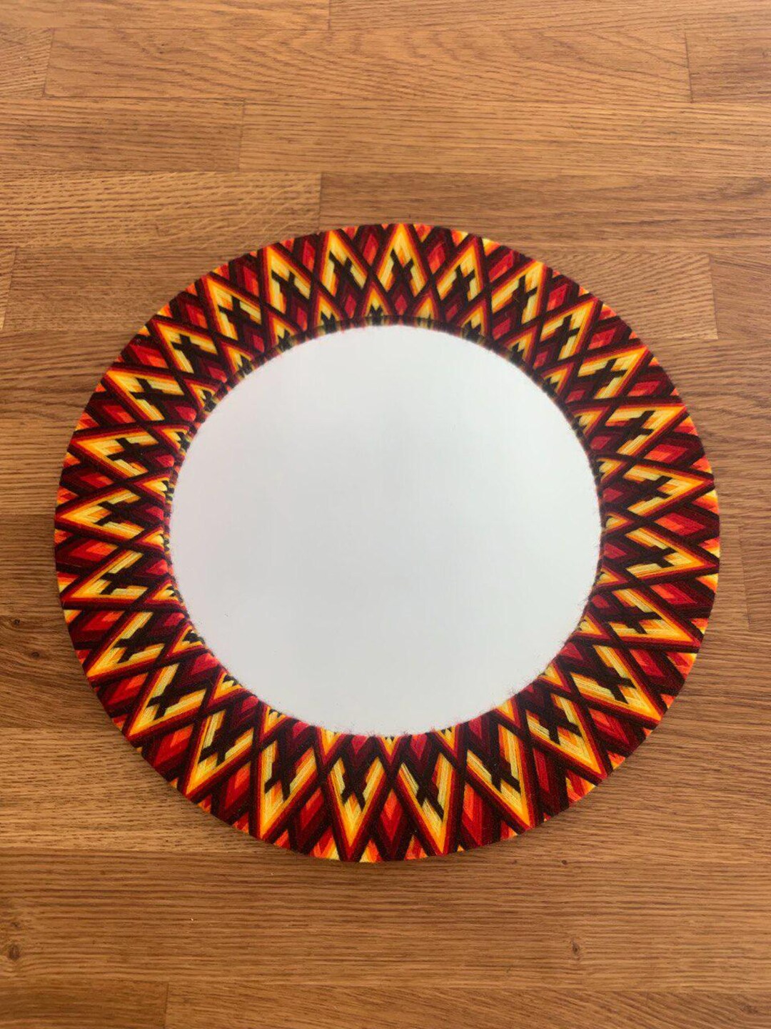 MIRROR Embroidered Frame – Colombian Jungle Wall Art, 33.5 Cm, Wool ...
