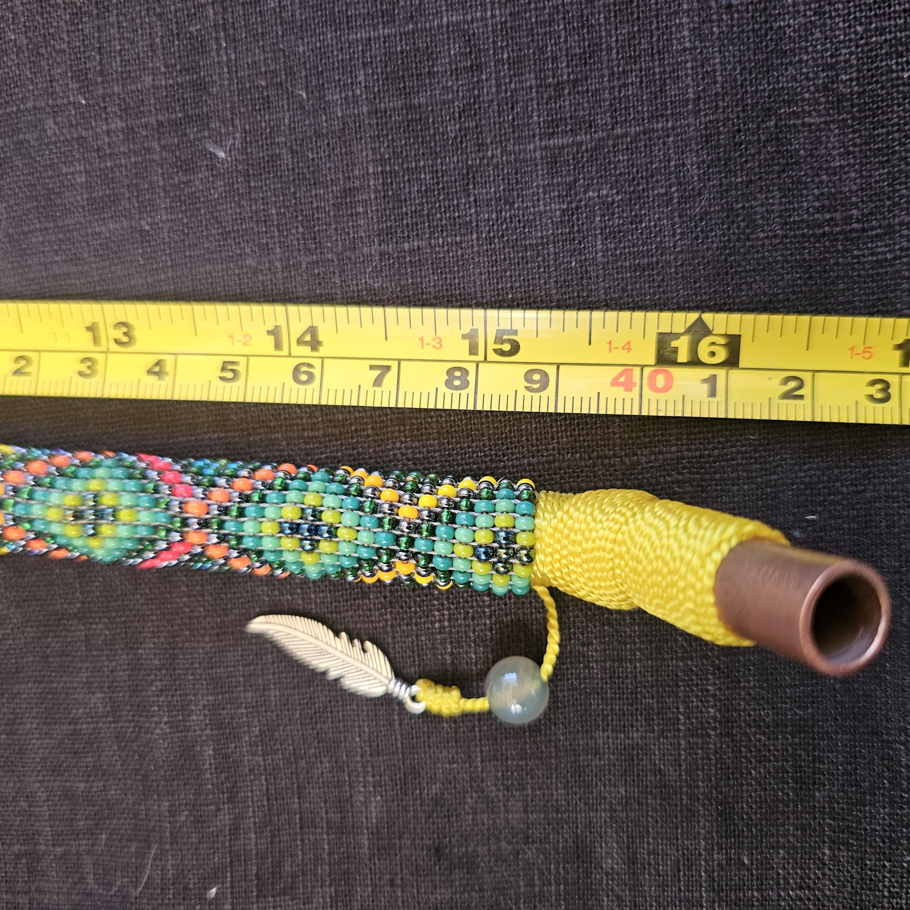 Copper Long  Bead Tepi Embroidery Colombian Indigenous  45cm-40cm-35cm – TEPI 6 40CM