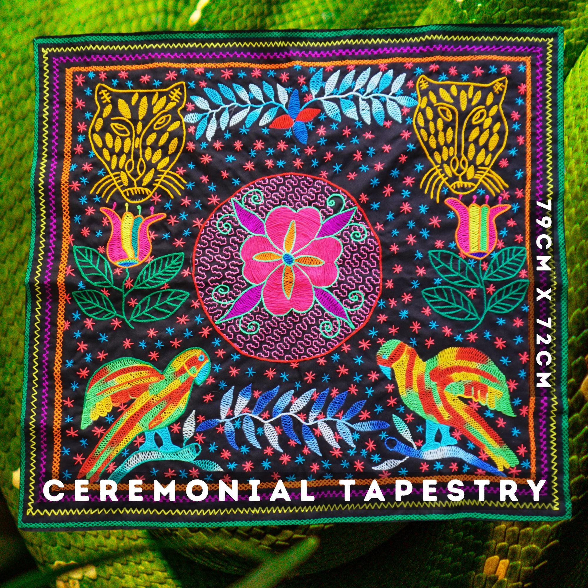 Embroidery. Awaken Flower Shamanic Rituals  79cm 72cm
