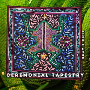 Tapestry 71cm x 71cm - Embroidery Kambo - Shamanic Rituals