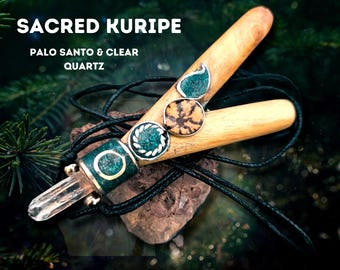 Kuripe Palo Santo-hout met kwarts