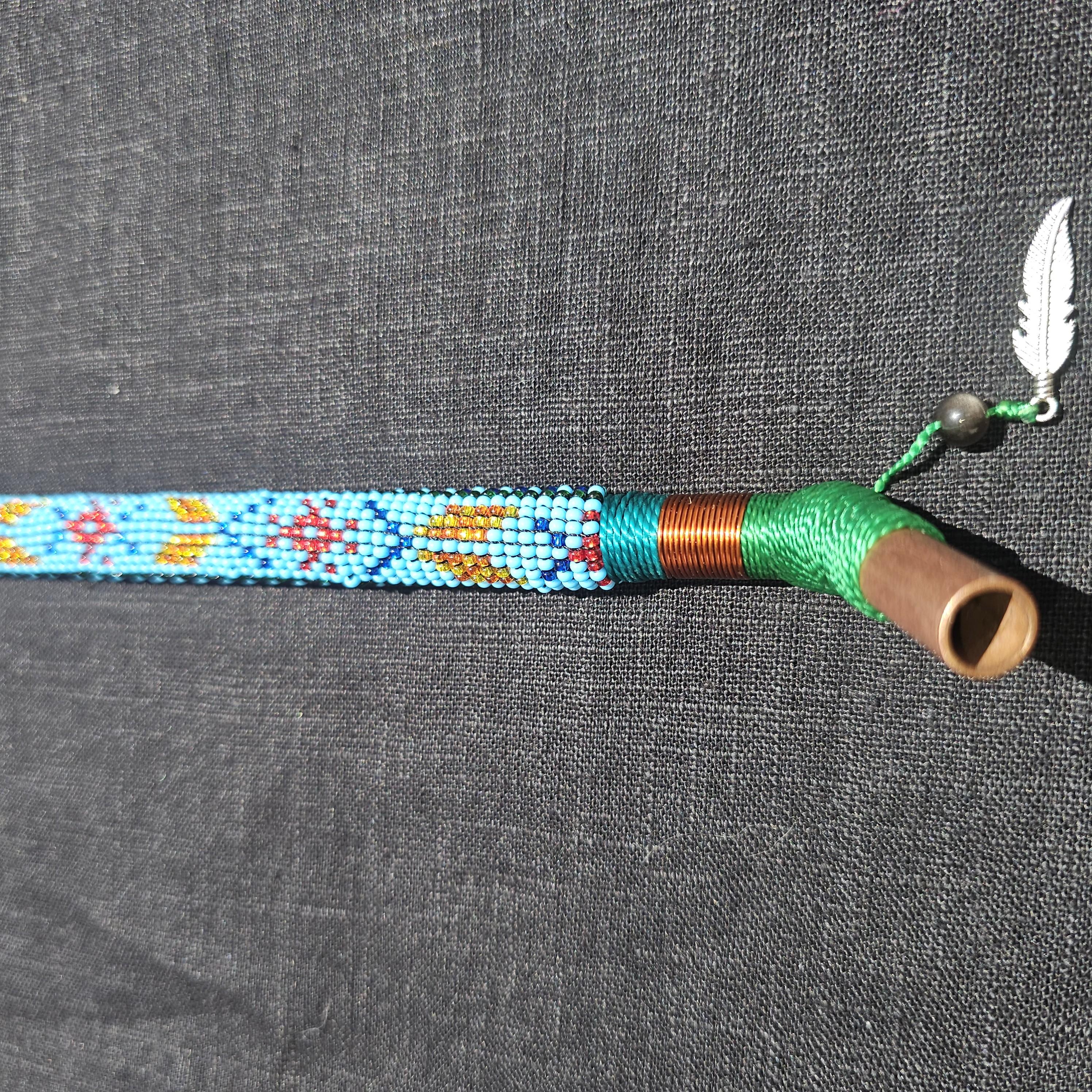 Copper Long  Bead Tepi Embroidery Colombian Indigenous  45cm-40cm-35cm – TEPI 2 45CM