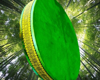 Shamanic Drum Emerald Goat. Available Octagon, 13 Sides or Rounded