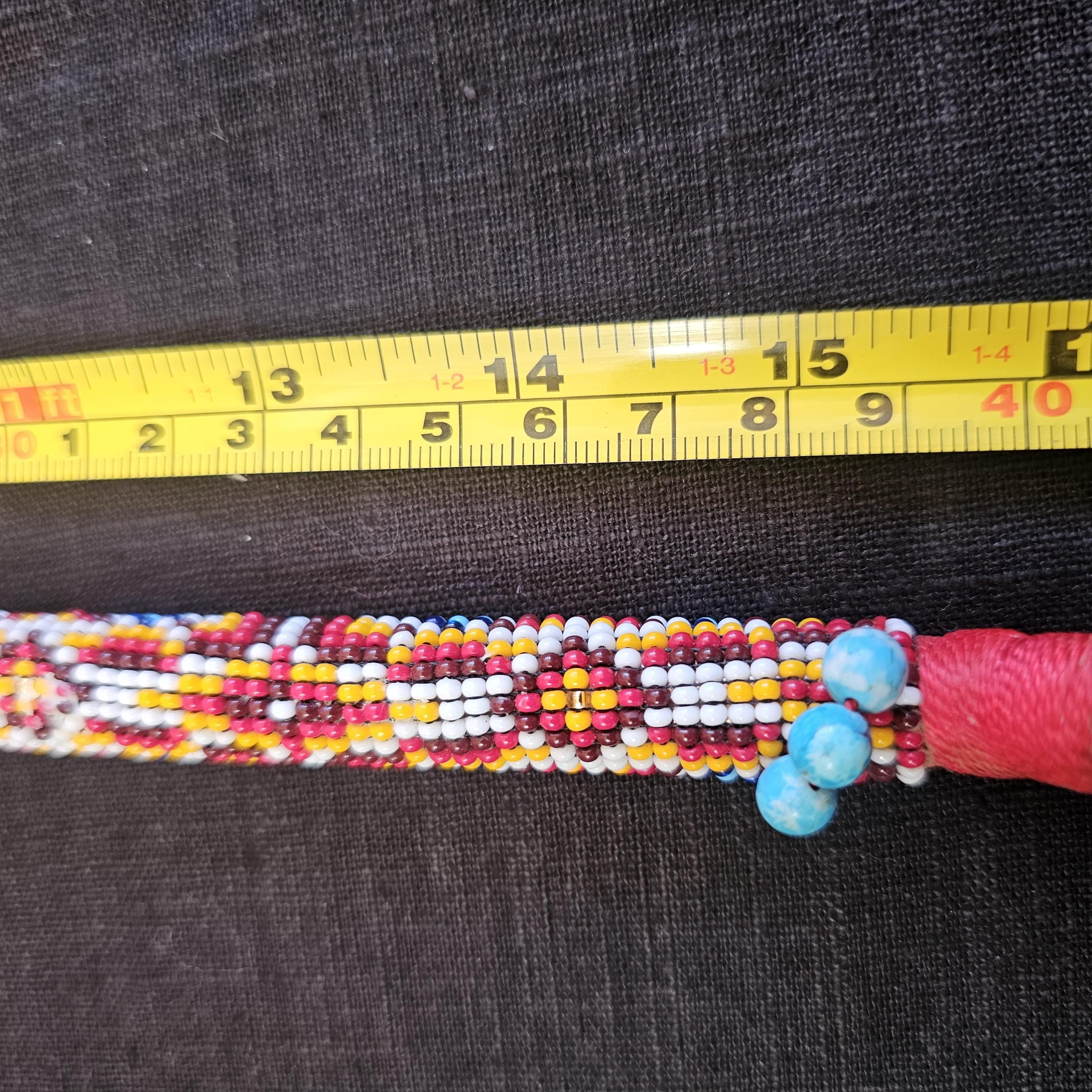 Copper Long  Bead Tepi Embroidery Colombian Indigenous  45cm-40cm-35cm – TEPI 7 COPPER 35CM