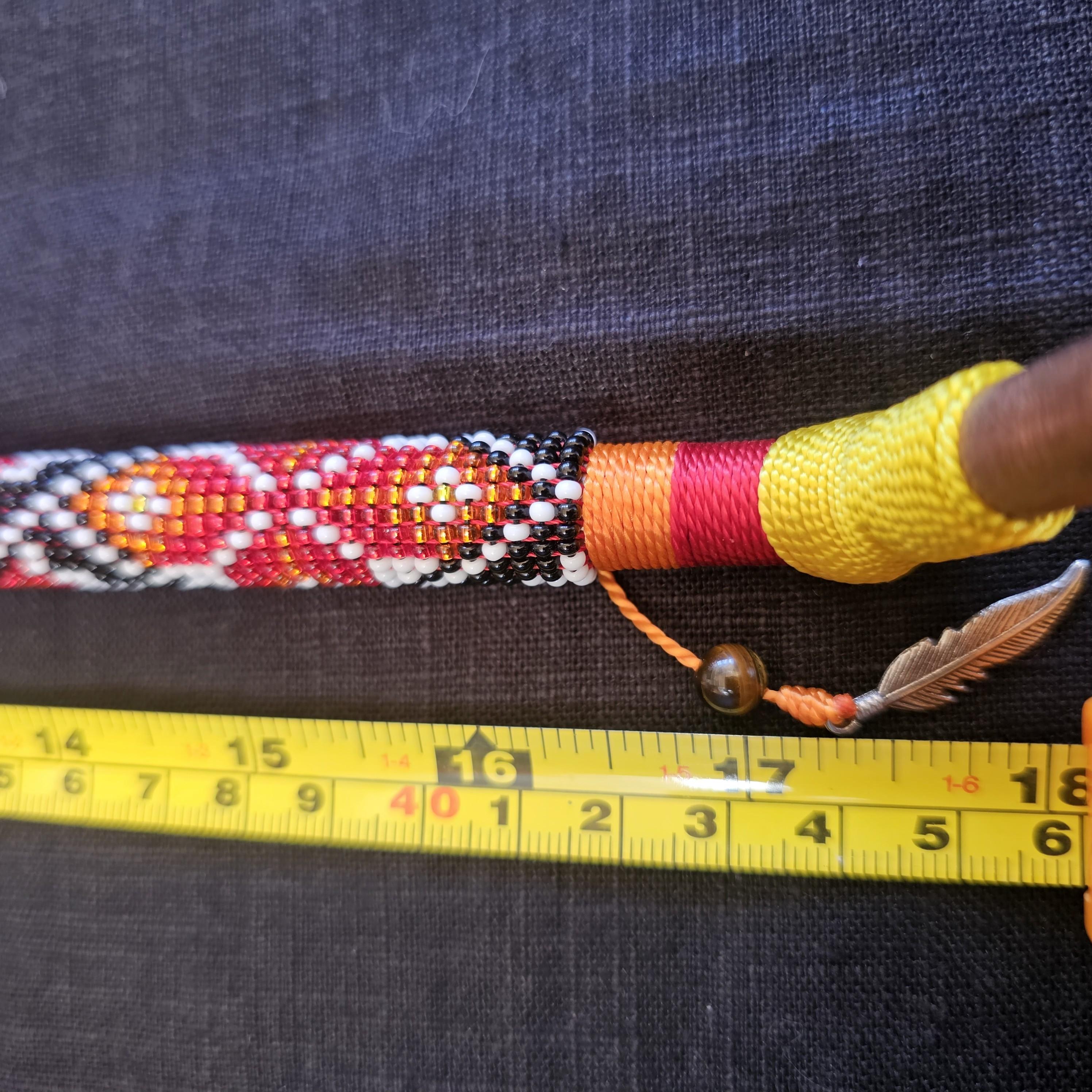 Copper Long  Bead Tepi Embroidery Colombian Indigenous  45cm-40cm-35cm