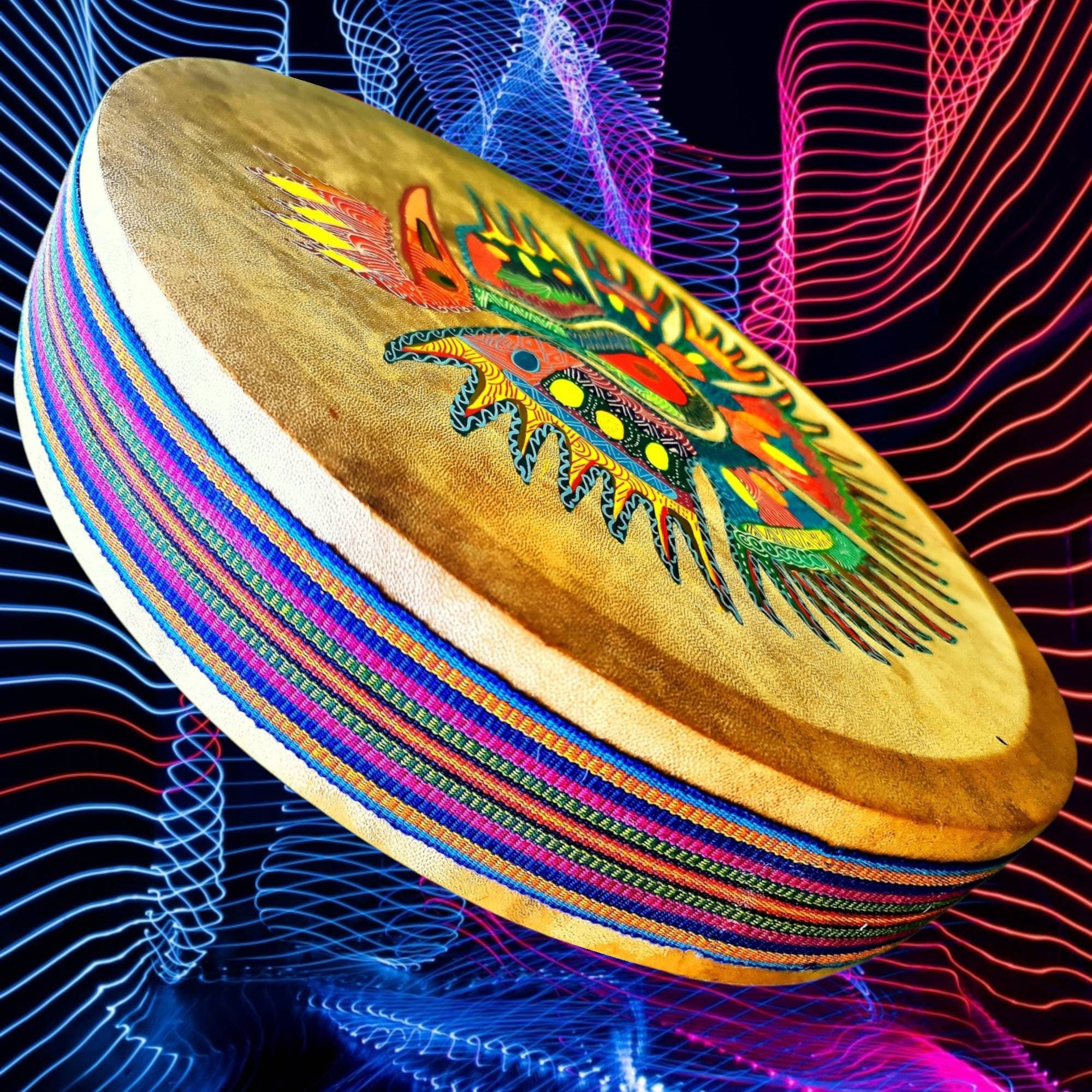 Petits tambours à main de style indien amérindien vintage -  France