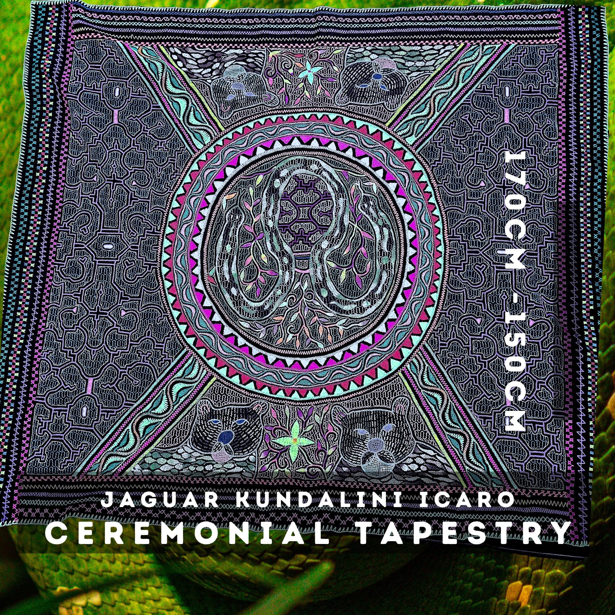 Large Embroidery Tapestry 170cmx150cm, Kundalini Jaguar