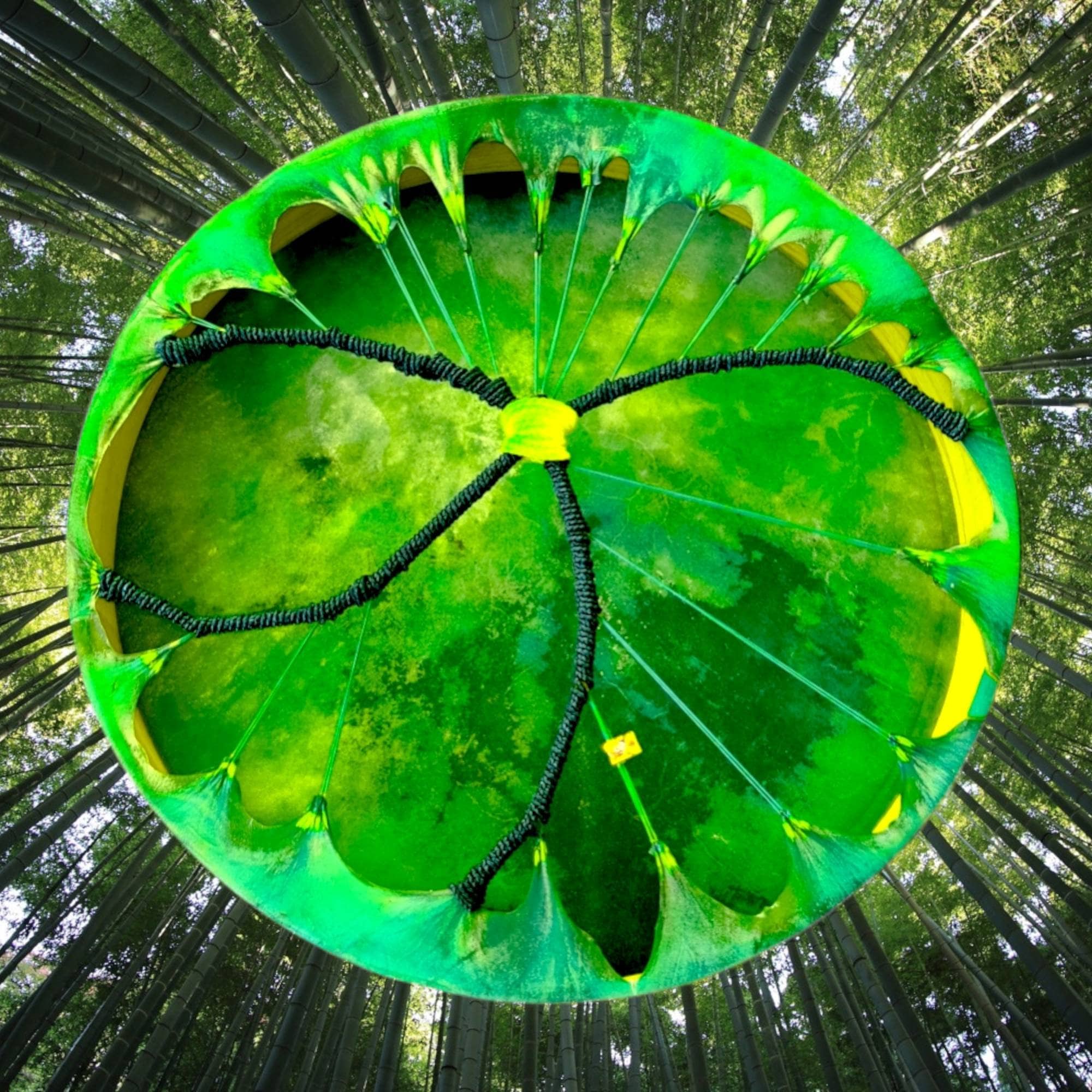 Shamanic Drum Emerald Goat. Available Octagon, 13 Sides or Rounded – Circular, 44 cm