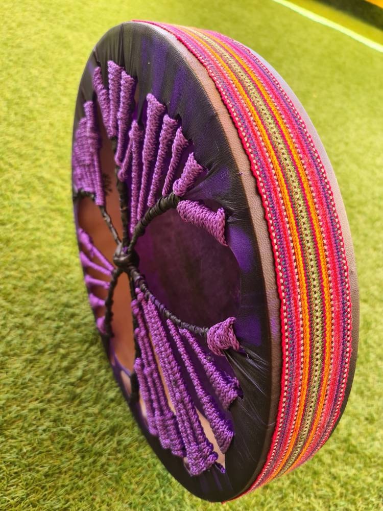 Shamanic Drum , The  Purple Night , 18 Inch, ( 45cm) ( Goat)  Circular