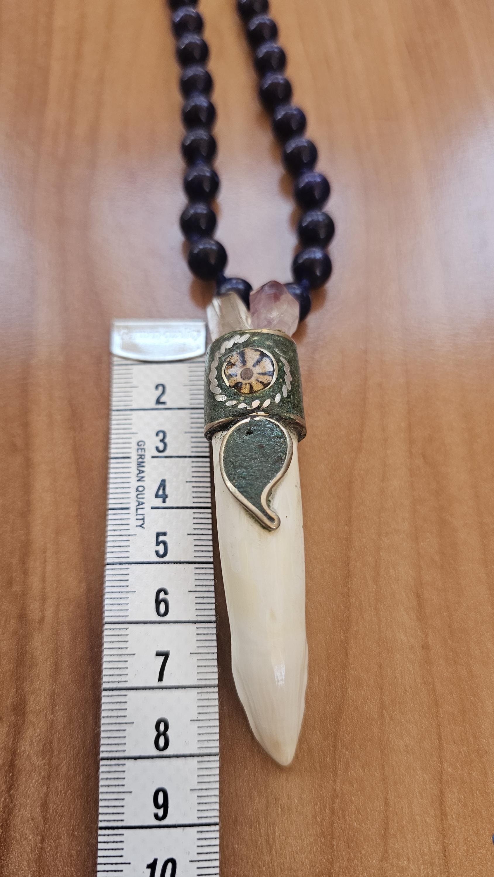 Jaguar Talisman,  lapis lazuli, Necklace 108 beads, 8MM, 61 Length – TYPE 2