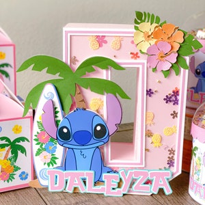Lilo and Stitch Theme 3D Letters | Lilo and Stitch Party Theme | Lilo and Stitch Birthday | Nursery Room Decorations | Baby Shower