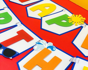 Pool Party Banner | Pool Party Theme Party | Beach Birthday Party| Personalized Banner | Summer Birthday Party